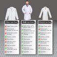 thumbnail image 5 of Bata de Laboratorio Unisex DR Instruments 60% Algodón Blanca XS, 5 of 5