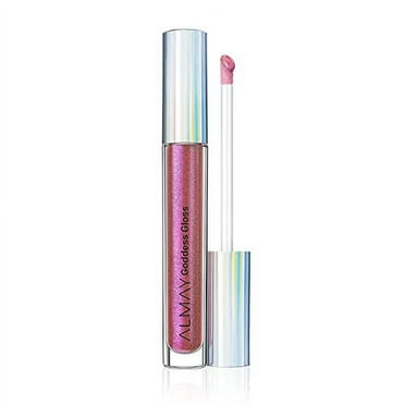 Lip Gloss by Almay, Non-Sticky Lip Makeup, Holographic Glitter Finish, Hypoallergenic, 700 Flame, 0.9 Oz
