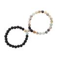 thumbnail image 3 of Pulsera de pareja con cierre magnético de piedra Natural de 8mm, regalo para el Día de San Valentín, 2psc, 3 of 4