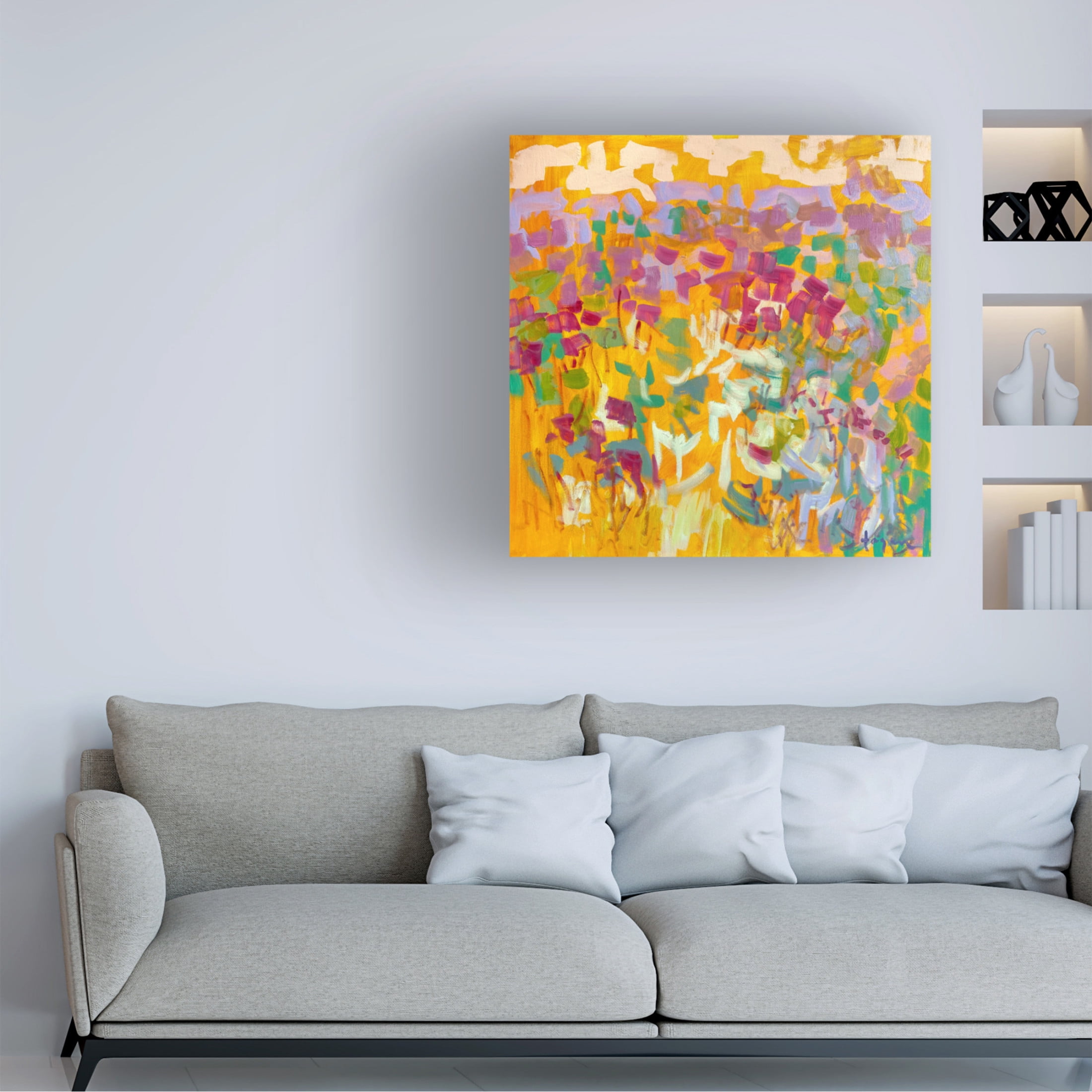Canvas Wall Art - Dorothy Fagan 'Sundance Ii' Wall Art for Living Room, Bedroom, or Office D?cor by Trademark Fine Art - 14 x 14 Inches