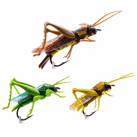 Fly Fishing Lure Set for Freshwater Anglers, 3 Piece Fishing Lures with Single Hook, 0.98 Inch Size, Compact