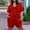 Red, variant on Casual Plus Size Short Jumpsuit for Women Summer Print Short Pants Jumpsuits V Neck Short Sleeve Loose Rompers Playsuit with Pockets