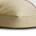 thumbnail image 2 of The HomeCentric Euro Pillow Sham, Decorative Ivory Pack of 2, 26x26 inch (65x65 cm) Euro Pillow Covers, Faux Leather Textured & Patchwork Euro Sham For Bed, Soild Color Modern Style Easter - Essentia, 2 of 3