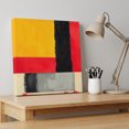 thumbnail image 4 of Ships Next Day Canvas Wall Art 16"x16", Modern Geometric Wood Framed Canvas Print Painting, Yellow Red Black Abstract Art Contemporary Ready to Hang Picture Wall Decor for Home Bedroom Kitchen Office, 4 of 9