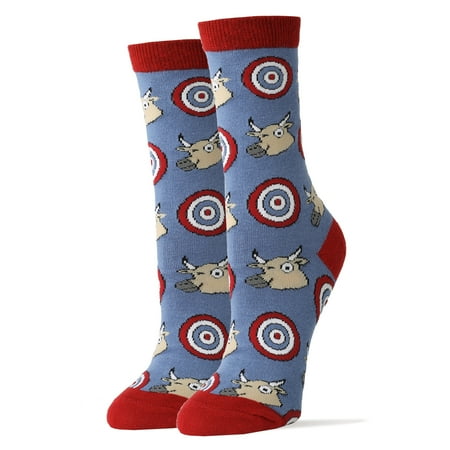 

Oooh Yeah Women s Funny Novelty Crew Socks Crazy Cool Fashion Socks Bulls Eye