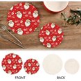 thumbnail image 3 of SKYSONIC Christmas Head Santa Pot Holders Trivets, 2 Pcs Heat Resistant Trivets, Cotton Thread Weave Mats for Hot Pads Pans Pot Bowl Teapot for Kitchen Decor, 3 of 7