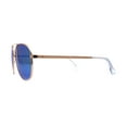 thumbnail image 3 of Color Mirror Anti-glare Polarized Classic Iconic Officer Metal Rim Sunglasses Gold Green Mirror, 3 of 4