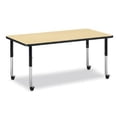 thumbnail image 2 of Rectangle Activity Table - 30" X 60", Mobile - Maple/Black/Black, 2 of 2