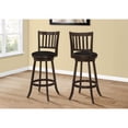 thumbnail image 2 of Set of 2 Brown Stylish Swivel Bar Height Barstool, 44", 2 of 6
