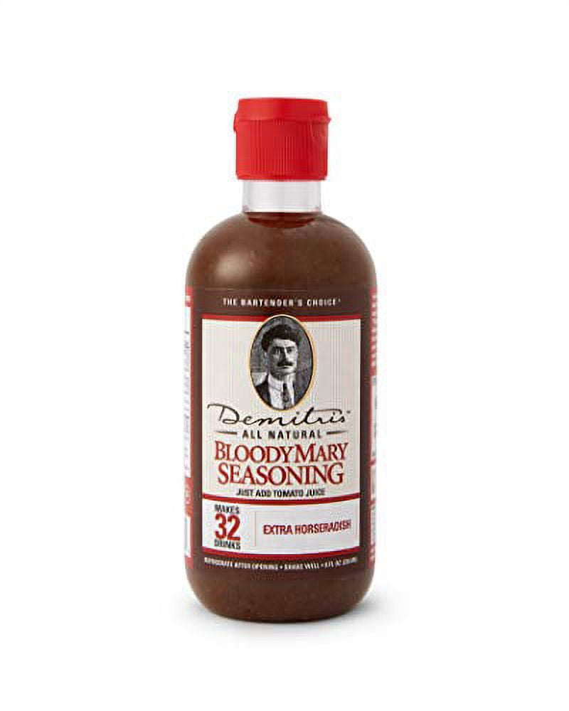 Demitris Extra Horseradish Bloody Mary Cocktail Mix Liquid, 8 Fluid Ounce