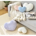 thumbnail image 6 of Petrella Heart Pillow Cute Fuzzy Pillows Throw Pillows For Bed Livingroom Home Decor Cushion Decorative Aesthetic Preppy Pillows Purple Large 19"x15", 6 of 6