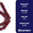 thumbnail image 4 of The Bead Chest Cherry Red Cornerless Cube Wood Beads: 17mm Diamond Cut Natural Organic Beads for Jewelry Making, 4 of 4