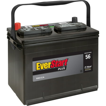 EverStart Plus Lead Acid Automotive Battery, Group Size 56 (12 Volt/590 CCA)