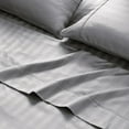 thumbnail image 4 of Brielle Home 100% Organic Cotton Dobby Stripped Sheet Set Collection, 4 of 11
