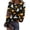 Yellow(Pumpkin Ghost), variant on Halloween Tops for Women Trendy Long Sleeve Slim Funny Pumpkin Ghost Tunic Tops Holiday Fall Spring Crew Neck Ribbed Basic Tees Multicolor S