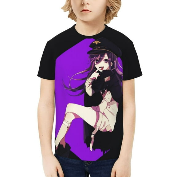 Danganronpa Kokichi Oma Kids T-Shirt 3d Printed Graphic T-Shirts Boys And Girls Short Sleeve Shirts For Youth Kids X-Small