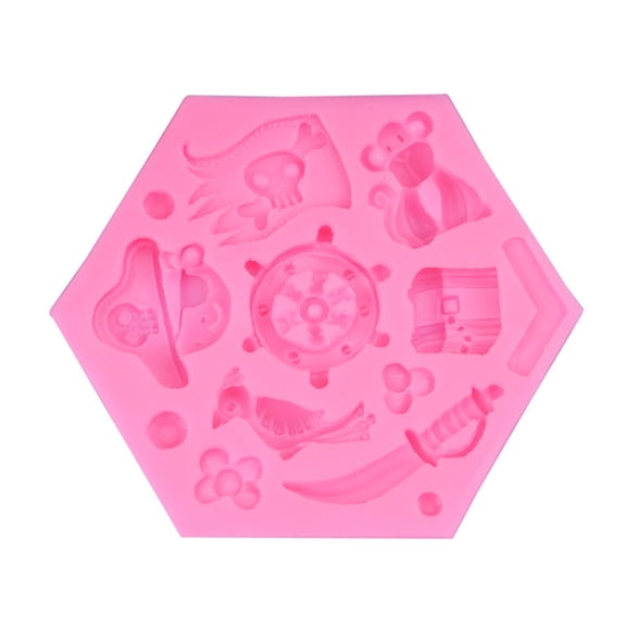 Pirate Series Shaped Fondant Cake Decorating Silicone Mold Chocolate Mold