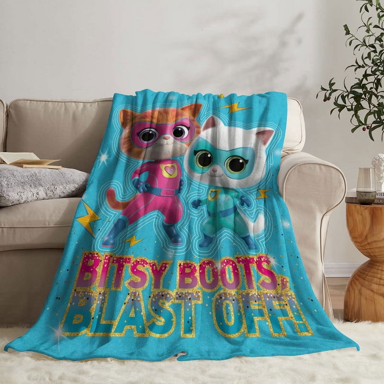 Super Kitties Throw Blanket Gifts for Fans Lover Girls Boys Women Present Hoodie Him Bed 40"x50"