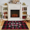 thumbnail image 6 of Mohawk Home Prismatic Let It Snow Plaid Red Contemporary Theme Christmas Precision Printed Scatter, 1'6"x2'6", Red, 6 of 6