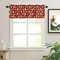 thumbnail image 2 of Christmas Gingerbread Man Valances for Windows Snowman Xmas Tree Star Red Rod Pocket Curtain Valance Window Treatment Short Curtains for Kitchen Living Room, 60"x18", 2 of 5