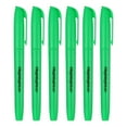 thumbnail image 1 of Uxcell Green Highlighter, 6 Pack High Lighters No Bleeds Highliters Pens Neon Clear View Bright Quick Dry Pocket Marker Pen Sticks Chisel Tip Cute for Books Office Adults Classroom, 1 of 6