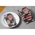 thumbnail image 5 of S4Sassy Blue Stripe & Ranunculus Floral Holiday Parties Cloth Table Linen Re-Usable Dinner Napkins Set 18 x 18"(Pack of 6), 5 of 7