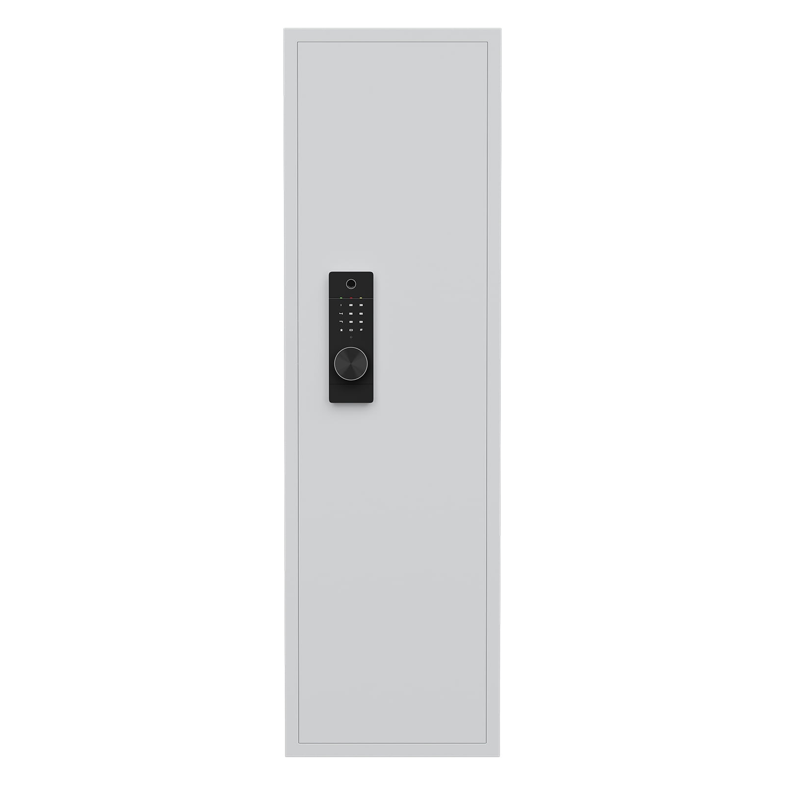 53" Fingerprint Touch Panel In-Wall Safe,Hidden Wall Gun Safe for Rifles with Adjustable Shelves,Assembled Storage Multifunctional Wall Safe for Firearm and Valuables (White-Fingerprint) 17765