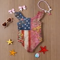 thumbnail image 6 of Grblisyd 4th of July Girls Swimsuit American Flag Crew Neck Flutter Sleeve Swimwear Beach Quick Dry Independence Day Bathing Suit for Kids 7-8 Years, 6 of 6