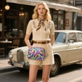 thumbnail image 6 of FORMRS Women Crossbody Purse with Chain Strap Vegan Leather Shoulder Handbag, Colorful Plaid, 6 of 7