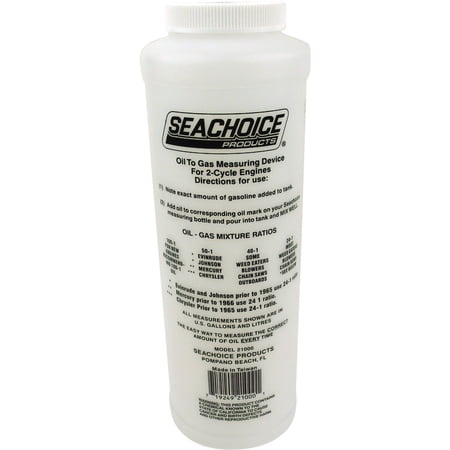 Seachoice 2-Cycle Engine, Oil to Gas Measuring Container, 32 Oz., Wide Mouth Bottle