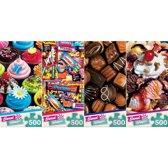 MasterPieces 4 Pack Assortment - Sweet Shoppe 500 Piece Puzzles