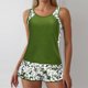 thumbnail image 4 of Traje de baño tankini para mujer Conjunto de estampado de moda para mujer Traje de baño deportivo de dos piezas para mujer Conjunto de traje de baño con pantalones cortos Traje de baño de dos piezas p, 4 of 9