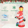 8Ft Height Christmas Inflatable Santa Penguin Lighthouse Outdoor Decorations, Inflatables