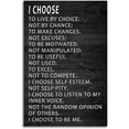 thumbnail image 3 of Motivational Canvas Wall Art Inspirational Picture I Choose to Live by Choice Poster Quotes Success Canvas Artwork Print Framed for Home Office Living Room Bedroom Wall Decor[12''''W X 18''''H], 3 of 6