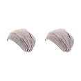 thumbnail image 4 of Sonducket Gorros de invierno forrados de satén para mujer, cómodos gorros de quimioterapia elásticos a la moda, regalos de Navidad, suministros de Caqui 2piezas Sonducket CBP334721, 4 of 5
