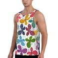 thumbnail image 2 of Wukai Colorful Butterflies Print Men’s Workout Tank Top Sleeveless Muscle T shirt Gym Running Fitness Tank Top-3X-Large, 2 of 7