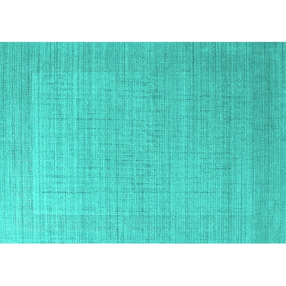 Ahgly Company Indoor Rectangle Oriental Turquoise Blue Industrial Area Rugs, 4' x 6'