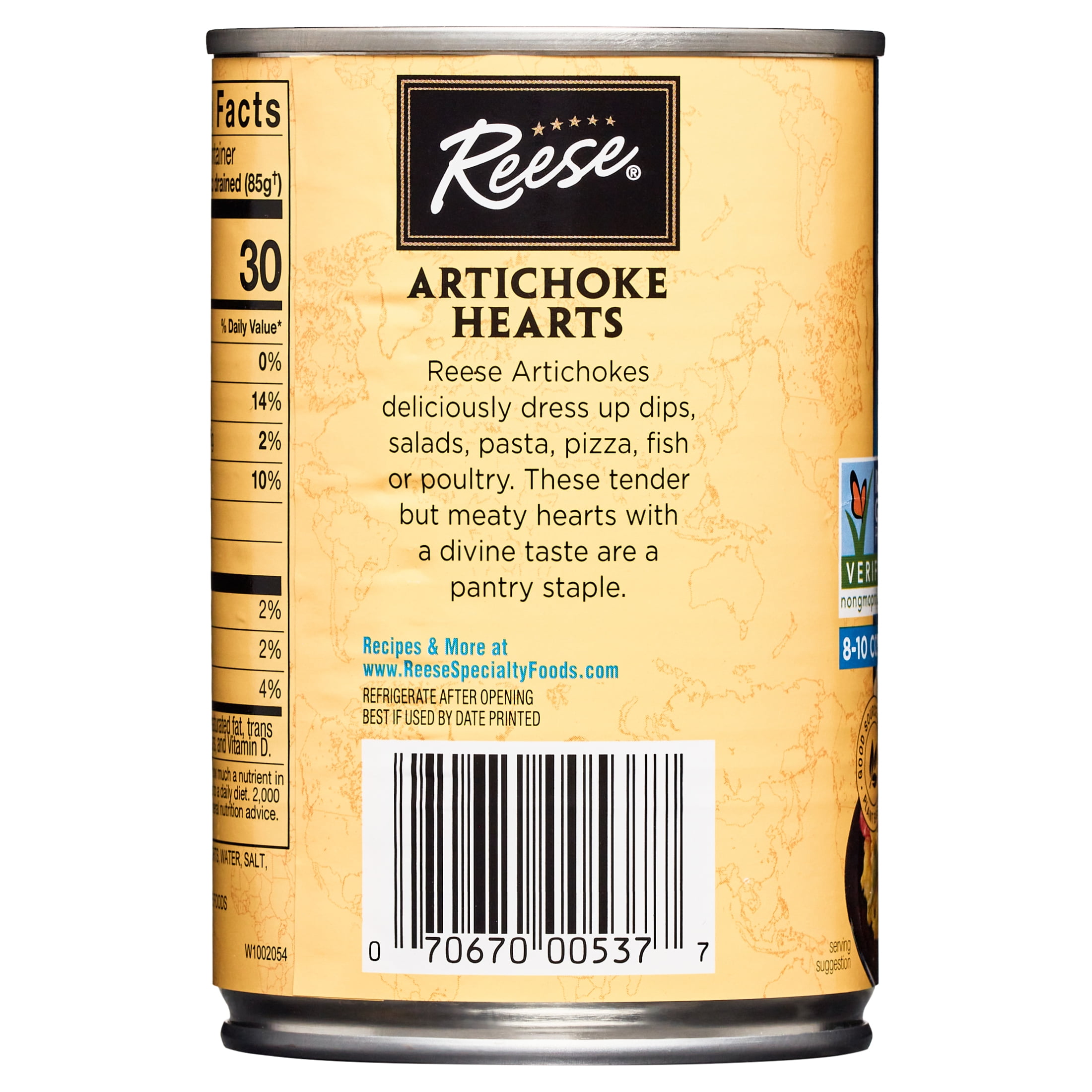 (4 pack) Reese Tender Small Artichoke Hearts, 14 oz