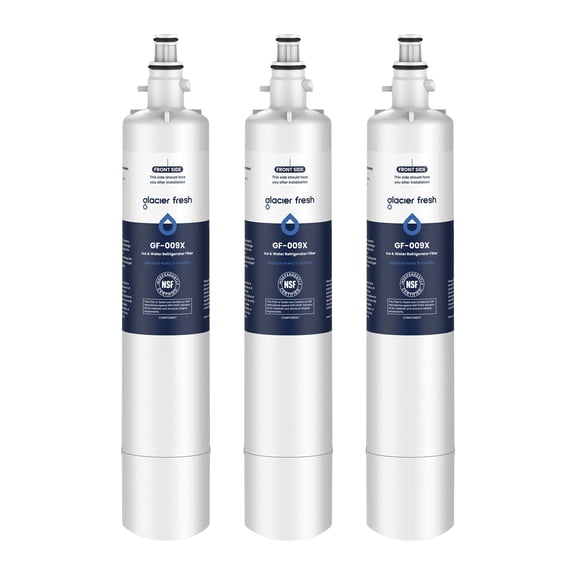 GLACIER FRESH Replacement for RPWFE, RPWF (Built-in CHIP) Refrigerator Water Filter, Compatible with GFE28GYNFS, GFE28GELDS, PFE28KELDS, PFE28KYNFS, GFD28GELDS, PWE23KELDS, PWE23KMKES, 3 Pack