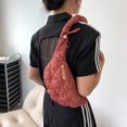 thumbnail image 1 of Bolso de mano con diseño de nube para mujer, bolsos para axilas con cremallera a la moda, bolso de hombro sólido (rojo), 1 of 6