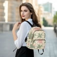 thumbnail image 6 of FORMRS Mini Backpack Purse for Women Quilted Travel Daypack Casual Shoulder Bag, Pink and Green Geometric, 6 of 7