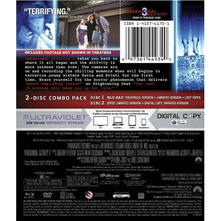 Paranormal Activity 3 (Unrated) (Blu-ray + DVD)