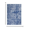 thumbnail image 1 of homeroots home decor 385858 6’ x 9’ Ivory and Navy Abstract Grids Area Rug, 1 of 1