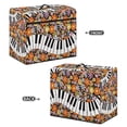 thumbnail image 3 of HELLHERO Piano Keys Sewing Machine Cover with Pockets for Extra Accessories Multifunction Dust Covers 17.7 x 8.6 x 12.5 inches Wear Resistnt, 3 of 8