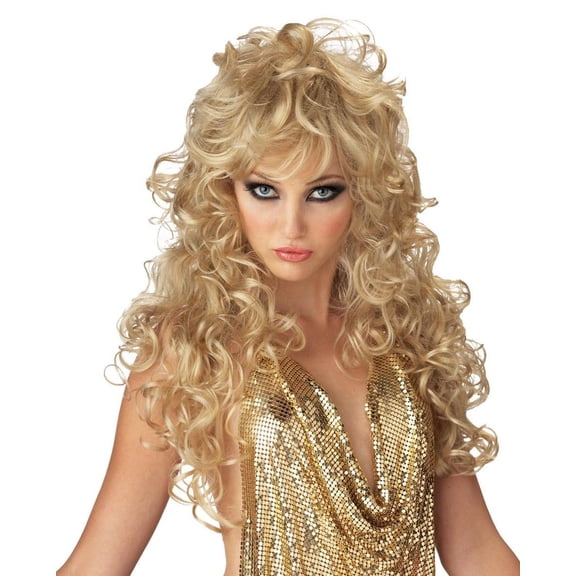 California Costumes Blonde Long Curly Seduction Costume Wig Adult One Size Female
