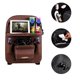 thumbnail image 5 of Riwesomey Organizador trasero para asiento de coche, bolsa de almacenamiento, soporte de viaje con bolsa de basura, artículos para coche, cuero PU en Automoción decorativa y accesorios café, 5 of 8