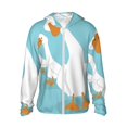 thumbnail image 2 of Uemuo Three White Geese Pattern Women's Full Zip UPF 50+ Sun Protection Hoodie Jacket Long Sleeve Sun Shirt Hiking Outdoor Performance with Pockets-, 2 of 9