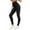 Black, variant on Women's High Waisted Honeycomb Textured Leggings Tummy Control Stretch Yoga Pants