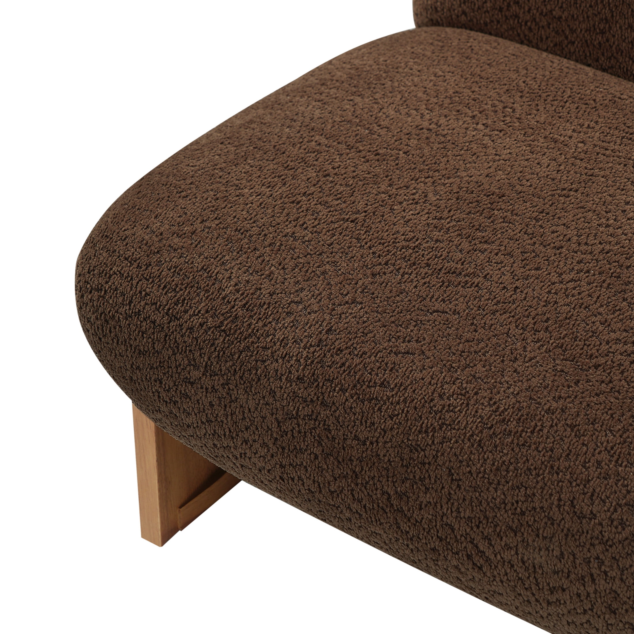 Christopher Knight Home Modern Mid-Century Boucle Upholstered Accent Side Chair, Brown
