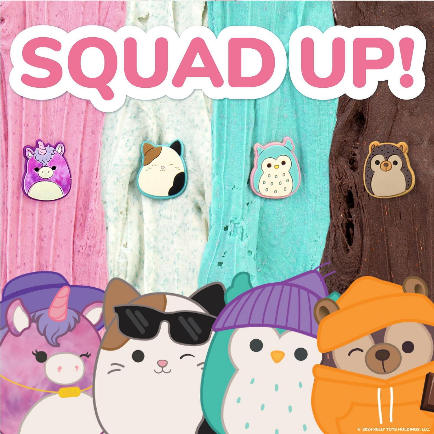 Original Squishmallows™ Lola la licorne Substance Gluante Nuage De Qualité Supérieure, Parfumée à La Baebe à Papa